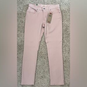 LEVI’S Women’s Classic Mid Rise Skinny Light Pink Denim Jeans 12 NWT